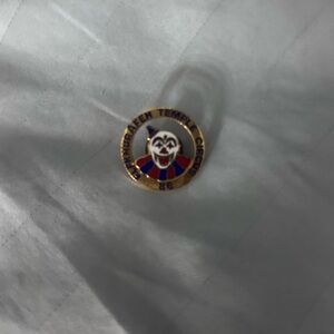 Vintage 1986 ELFKHURAFEH TEMPLE CIRCUS Clown Shriners Gold Toned Lapel Pin